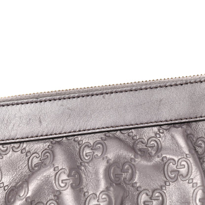Gucci Metallic Soft Guccissima Heart Wristlet Senanque 10 of 11