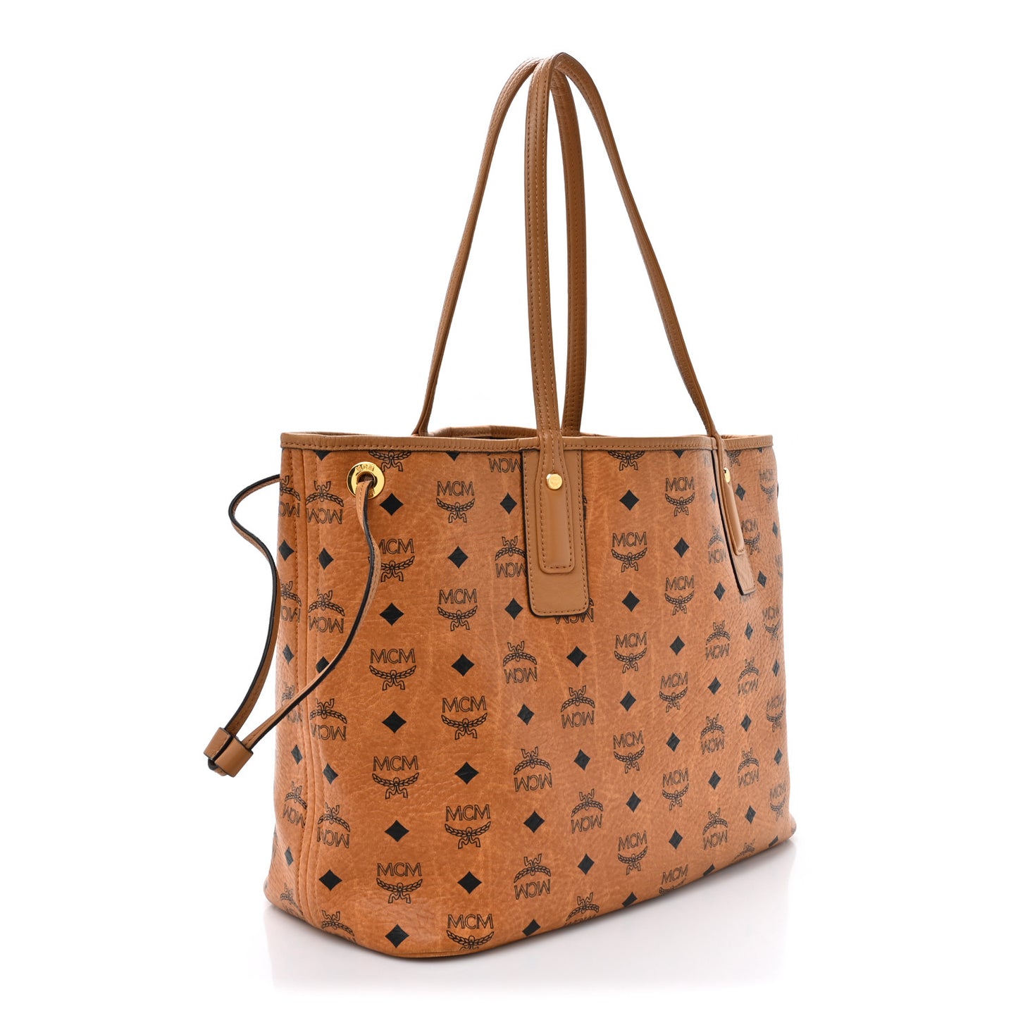Visetos Medium Liz Reversible Shopper Tote Cognac