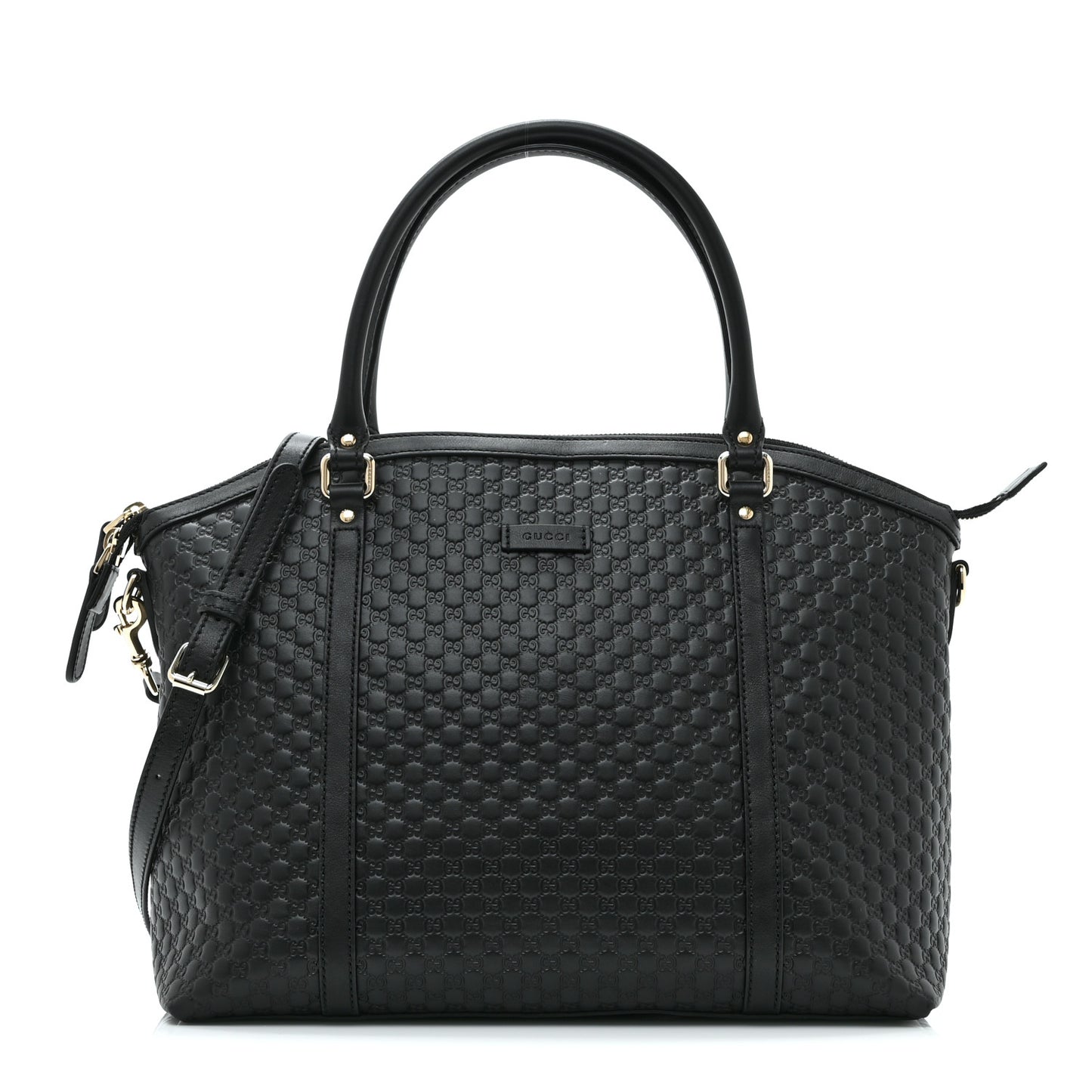Soft Microguccissima Dome Satchel Black