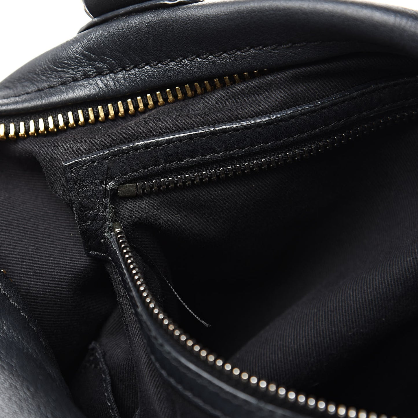 Calfskin Whipstitch Large Pandora Black