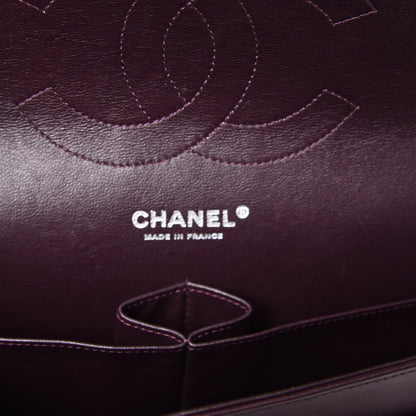 Chanel Lambskin Quilted Jumbo Double Flap Dark Purple 6 of 7