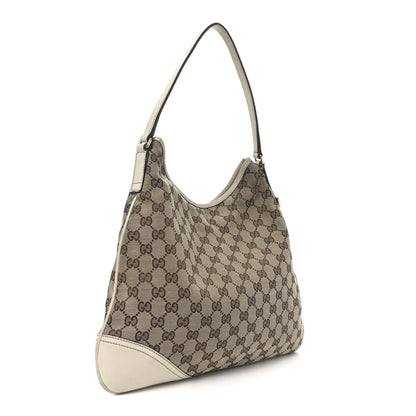 Gucci Monogram Medium New Britt Hobo Off White 3 of 10