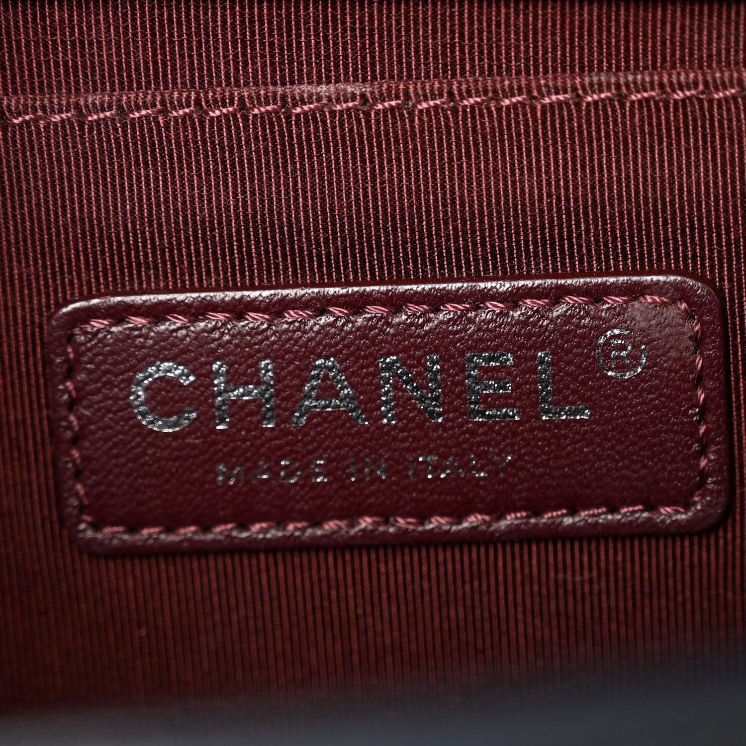 Chanel Calfskin Woven Medium Boy Flap Blue Burgundy 6 of 10