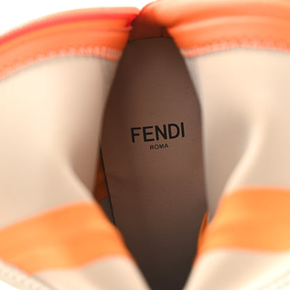 Fendi Glossy Neoprene FFrame Ankle Boots 35 Pietra 7 of 7