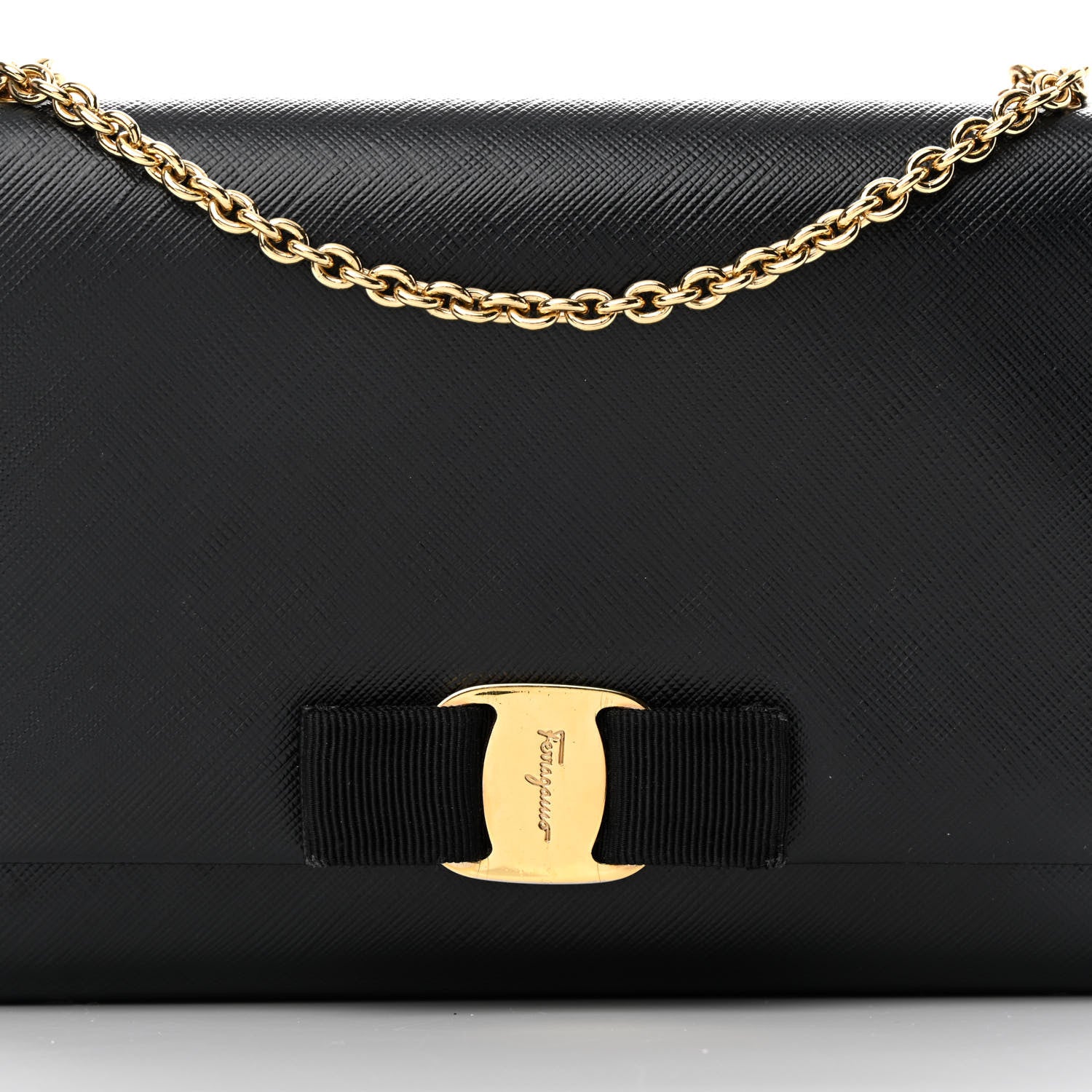 Salvatore Ferragamo Calfskin Vara Bow Mini Bag Black 7 of 13