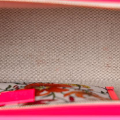 Gucci Canvas Medium Flora Tote Fuchsia 12 of 14