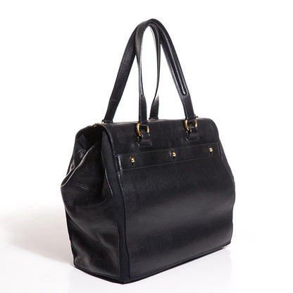 Saint Laurent Calfskin Medium Travel Muse Two Tote Black 3 of 9