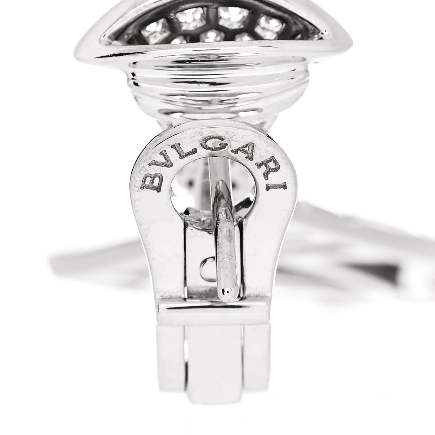 Bulgari 18K White Gold Diamond Divas' Dream Drop Earrings 4 of 6
