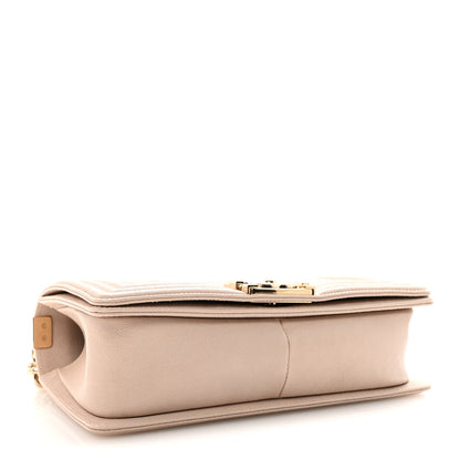 Chanel Caviar Quilted Medium Boy Flap Beige 4 of 11