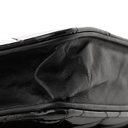 Chanel Patent Calfskin Quilted Reissue Wallet On Chain WOC Black 12 of 15