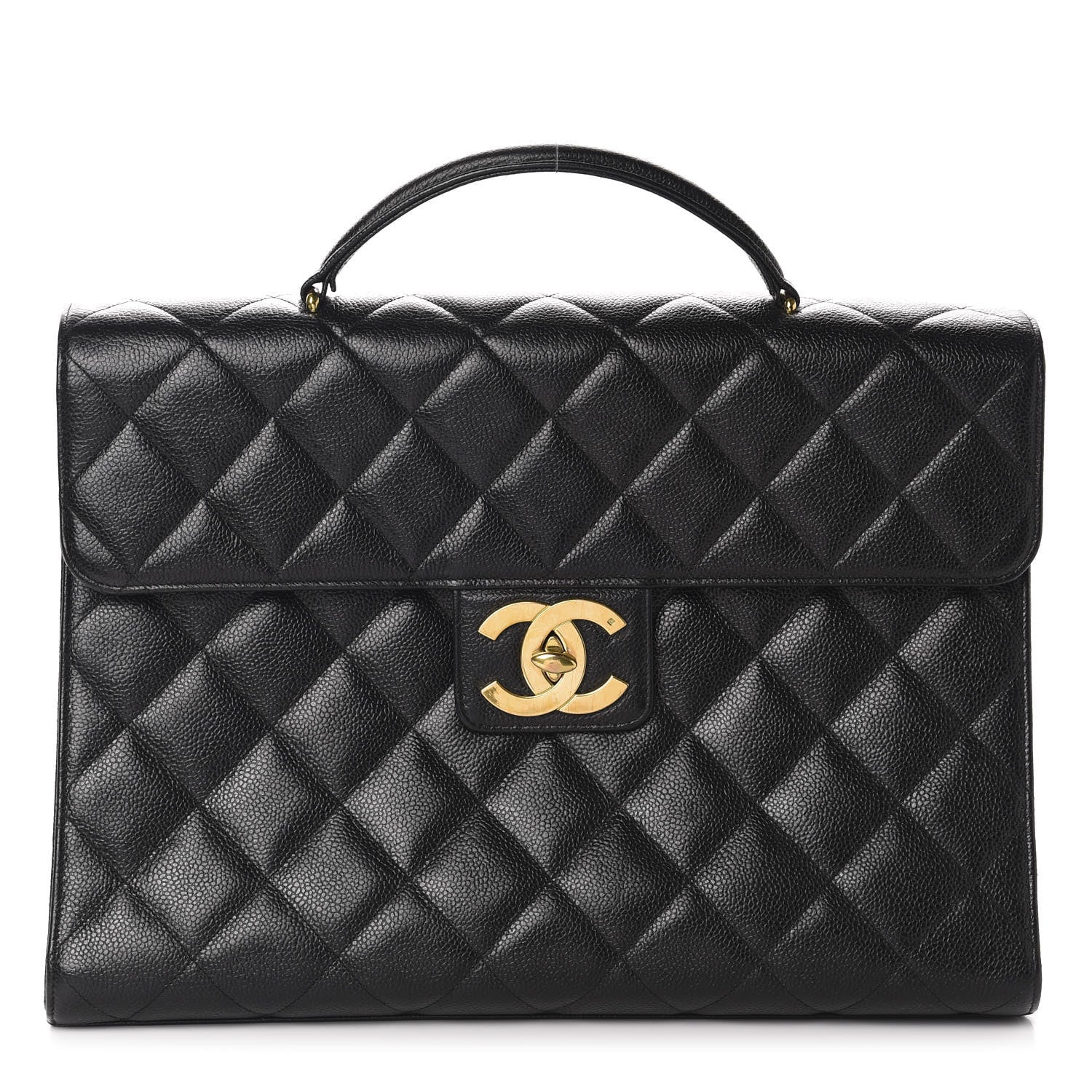 Chanel Caviar Quilted Briefcase Laptop Bag Black 1 of 7