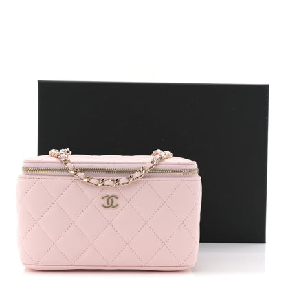 Chanel Caviar Quilted Small Vanity Case With Chain Light Pink 11 of 11