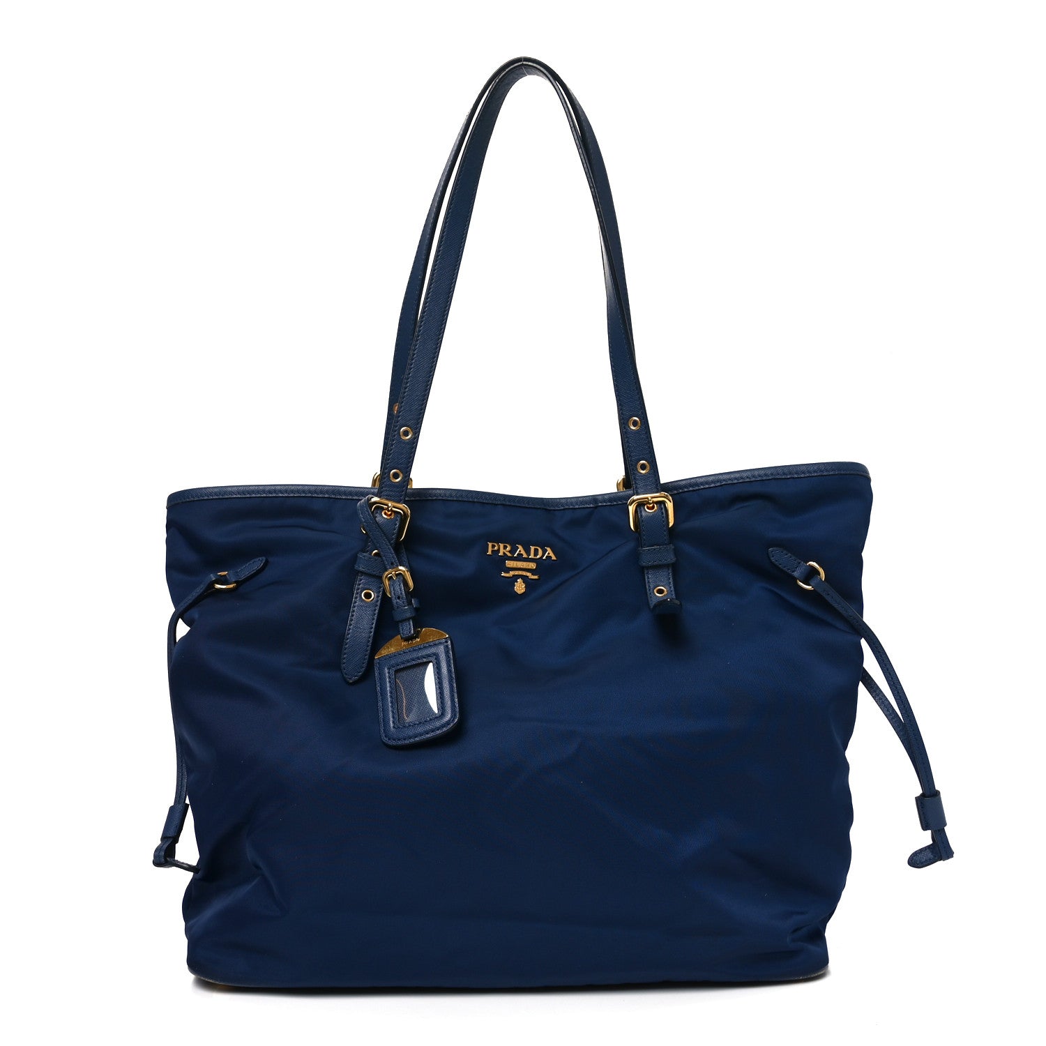 Prada Tessuto Nylon Saffiano Tote Baltico 1 of 9