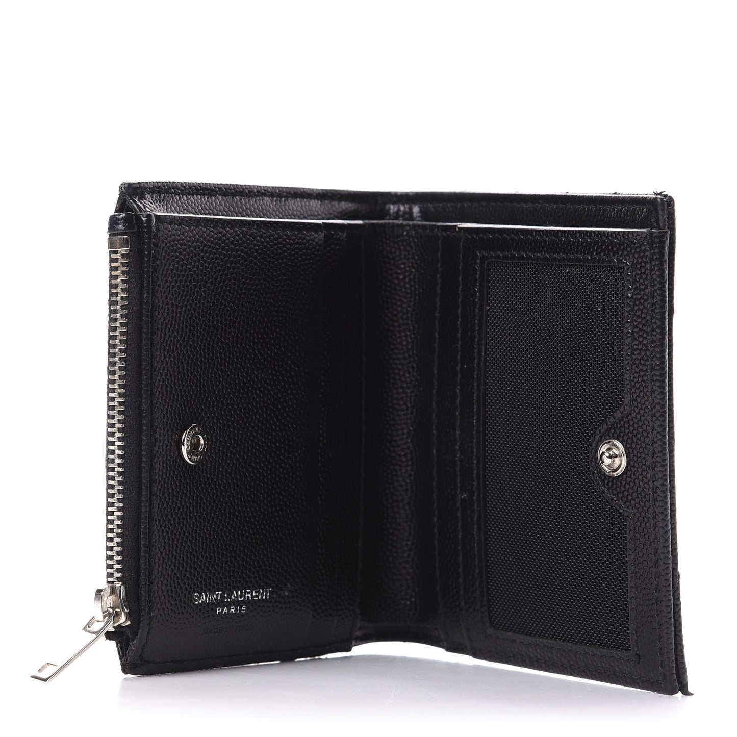 Grain De Poudre Matelasse Chevron Monogram Zipped Card Case Black