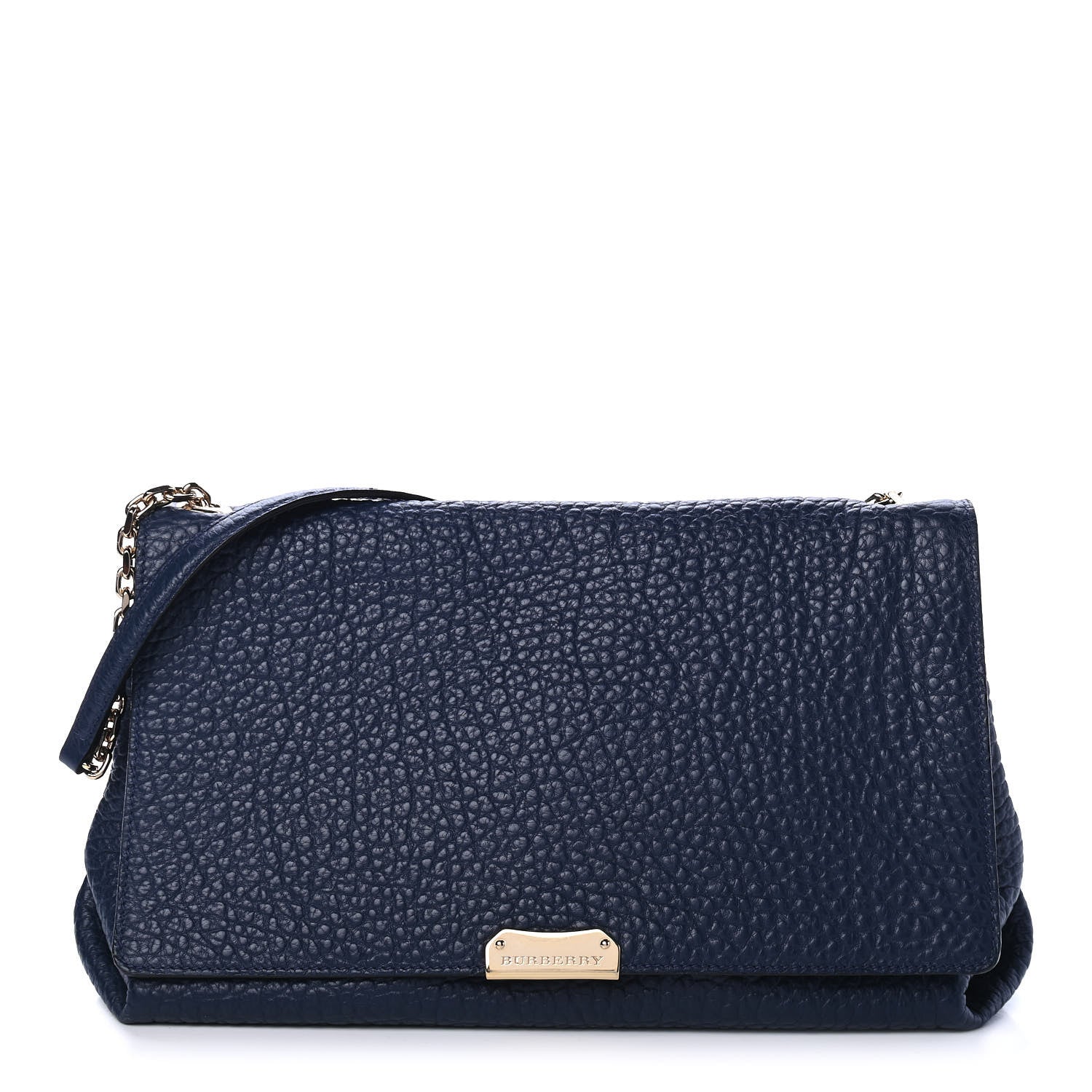 Burberry Signature Grain Medium Midenhall Crossbody Bag Blue Carbon 1 of 4