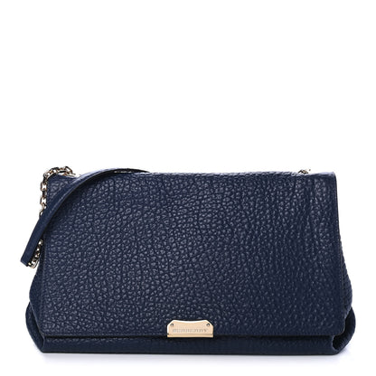 Burberry Signature Grain Medium Midenhall Crossbody Bag Blue Carbon 1 of 4