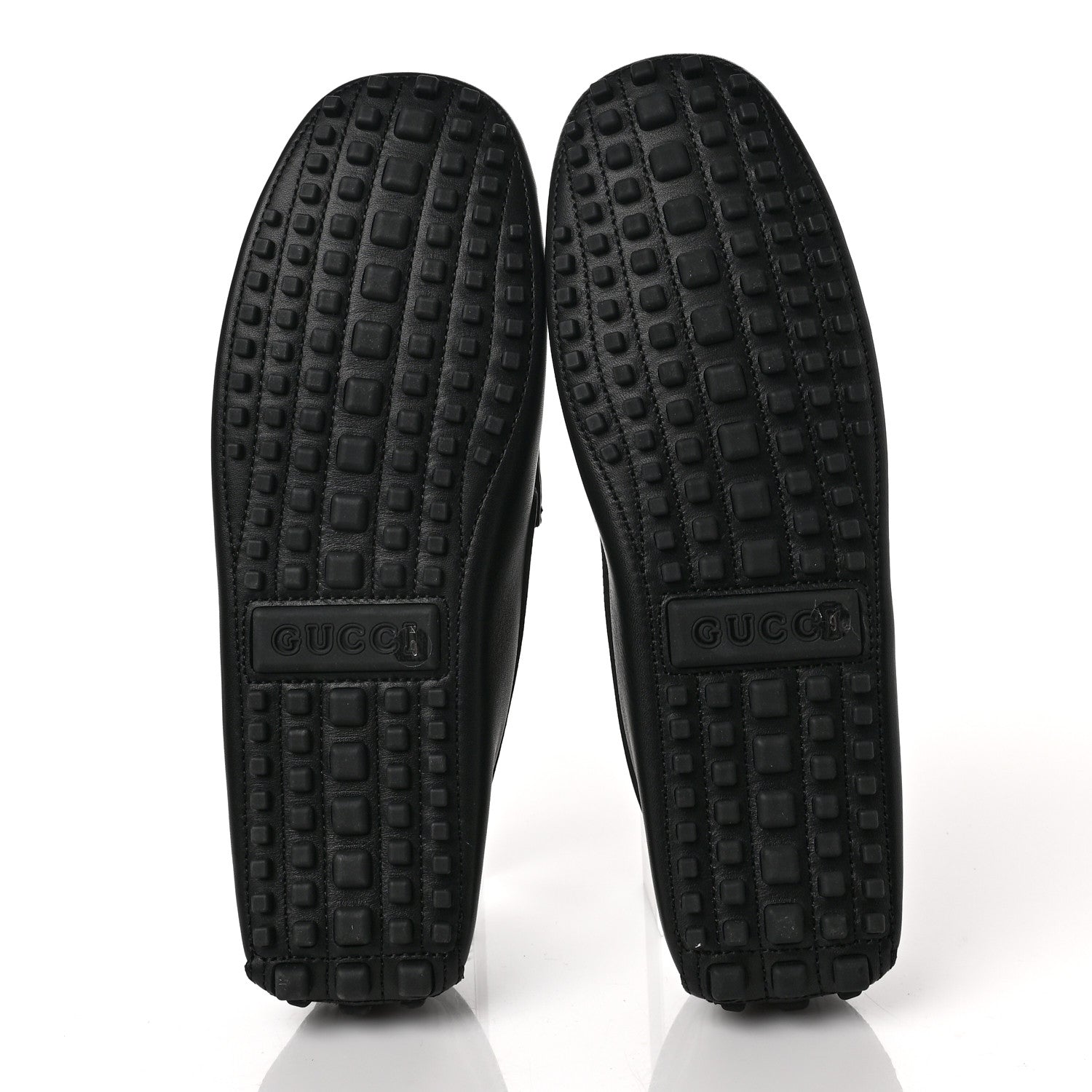 Gucci Soft Clove Calfskin Monochrome Mens Interlocking G Driver Loafers 9 Black 5 of 8