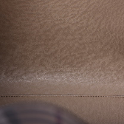 Burberry Grainy Calfskin Haymarket Check Medium Reversible Tote Camel 8 of 15