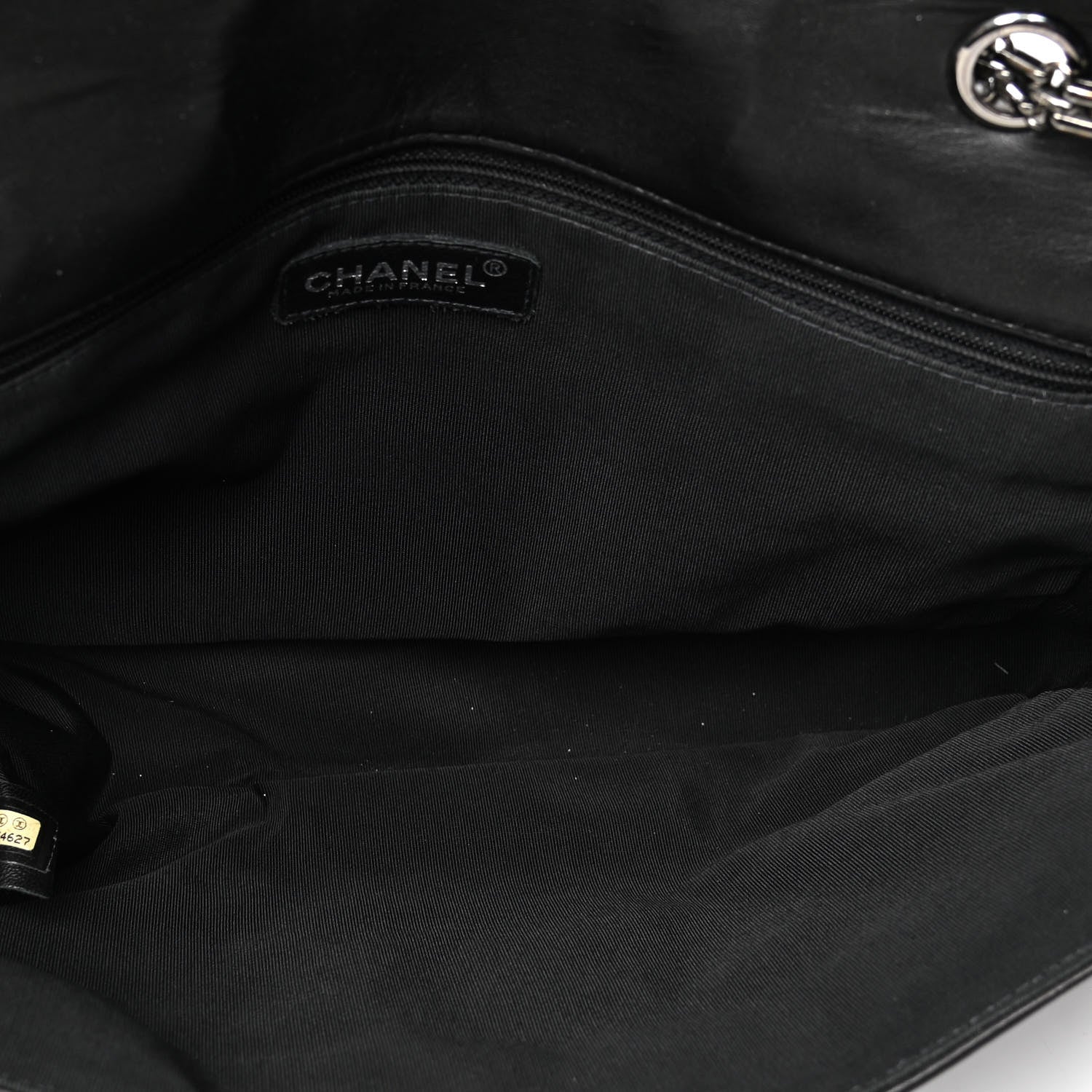 Chanel Lambskin Horizontal Quilt Jumbo Mademoiselle Flap Black 4 of 5