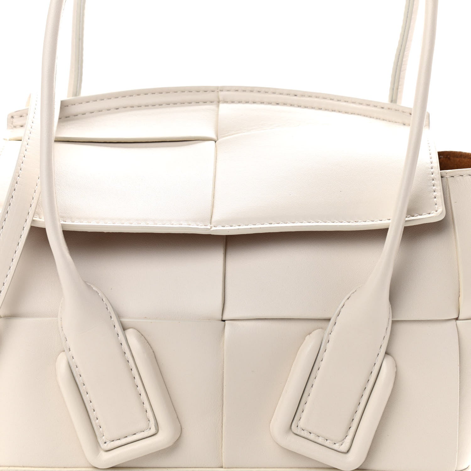 Bottega Veneta French Calfskin Maxi Intrecciato Mini Arco Bianco 7 of 9