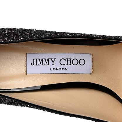Jimmy Choo Coarse Glitter Degrade Pointy Toe Romy 100 Pumps 37.5 Pink Black 7 of 8
