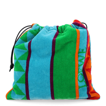 Loewe X PAULA'S IBIZA Terry Cloth Drawstring Pouch Multicolor 1 of 10