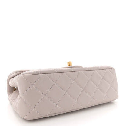 Chanel Lambskin Quilted Mini Rectangular Pearl Crush Flap Grey 4 of 11