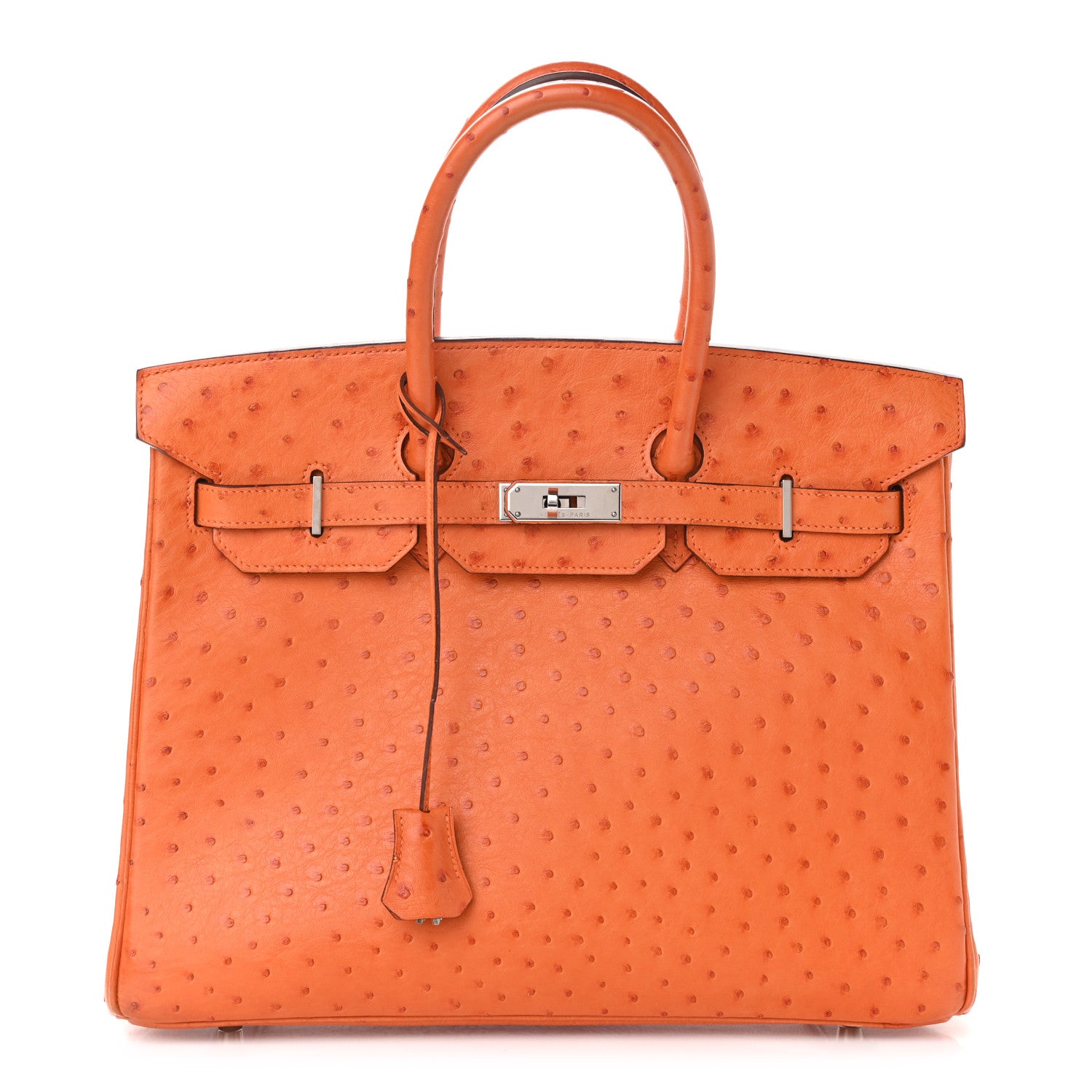 Hermes Ostrich Birkin 35 Orange 1 of 12
