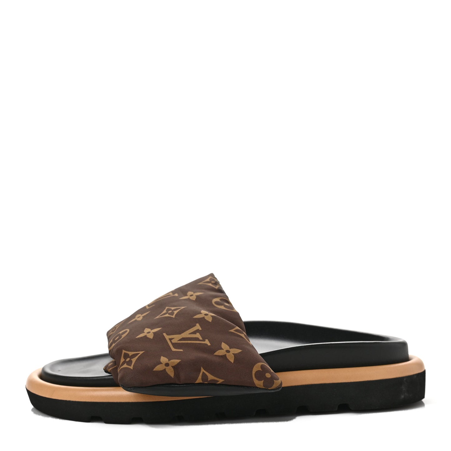 Nylon Monogram Pool Pillow Comfort Mule 39 Cacao Brown