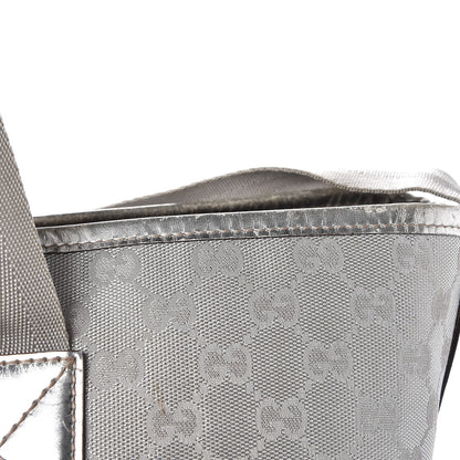Gucci Metallic Monogram Travel Bag Silver 10 of 19