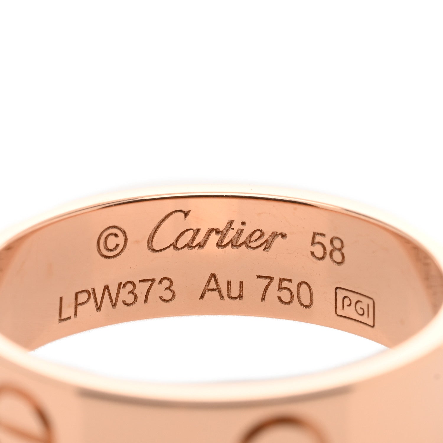 Cartier 18K Pink Gold 5.5mm LOVE Ring 58 8.25 4 of 5