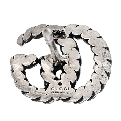 Gucci Sterling Silver Torchon Double G Earrings 4 of 4