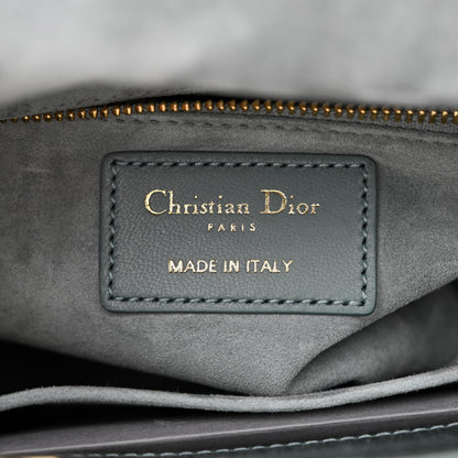 Christian Dior Satin Swarovski Crystal Cannage My ABC Lady Dior Grey 6 of 11