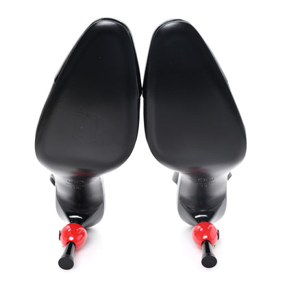 Chanel Lambskin Patent Cap Toe CC Apple Slingback Pumps 41 Black 6 of 9