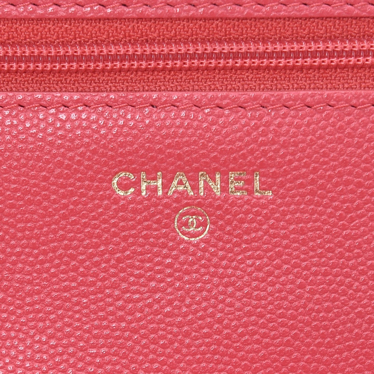Chanel Caviar Quilted Wallet On Chain WOC Dark Pink 6 of 9