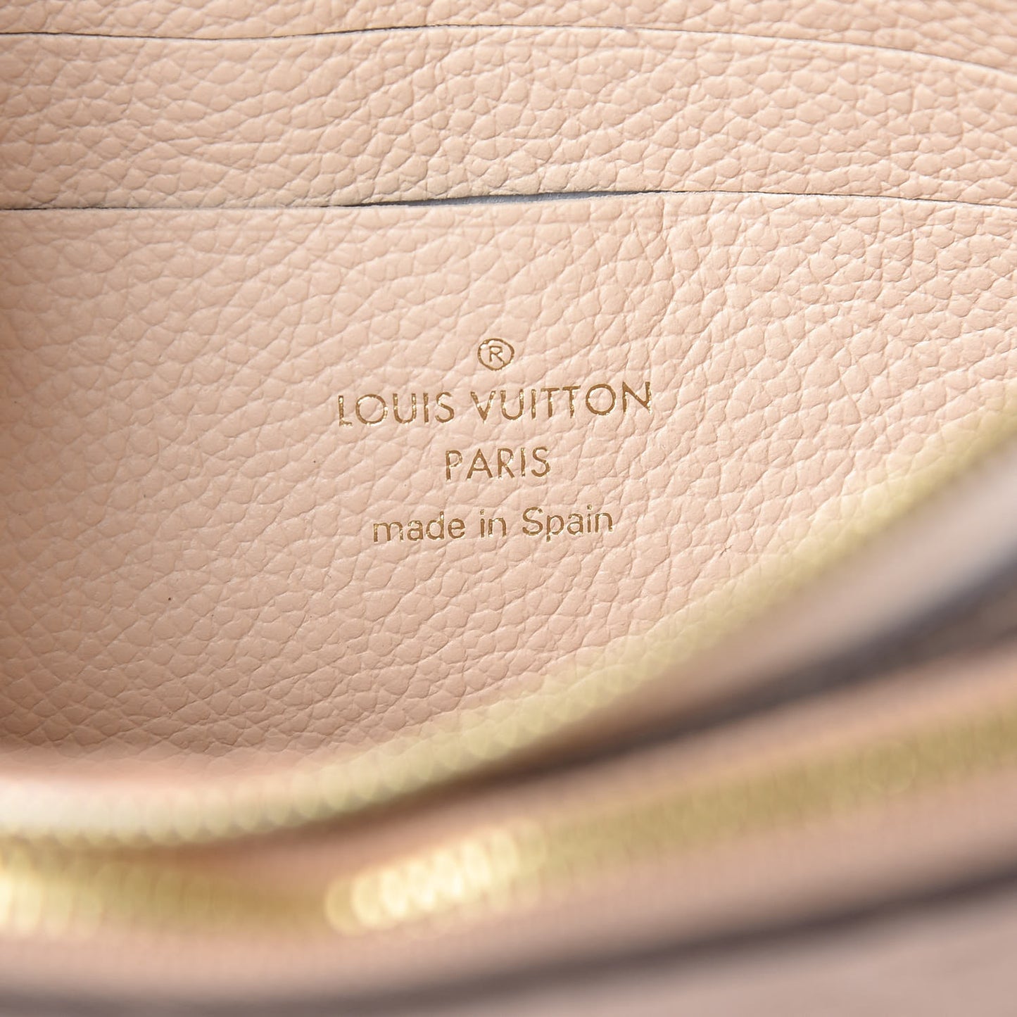 Empreinte Double Zip Pochette Beige Rose Creme