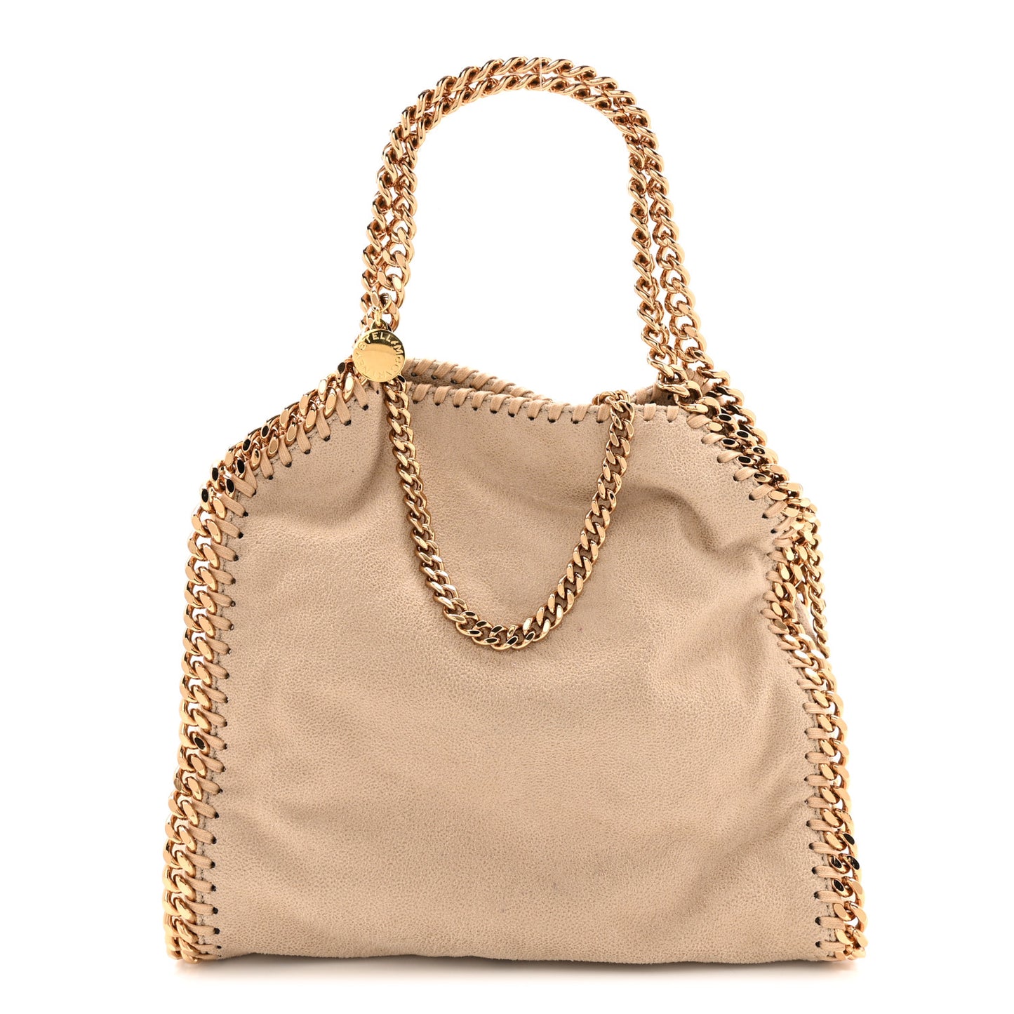 Shaggy Deer Mini Falabella Fold Over Tote Beige