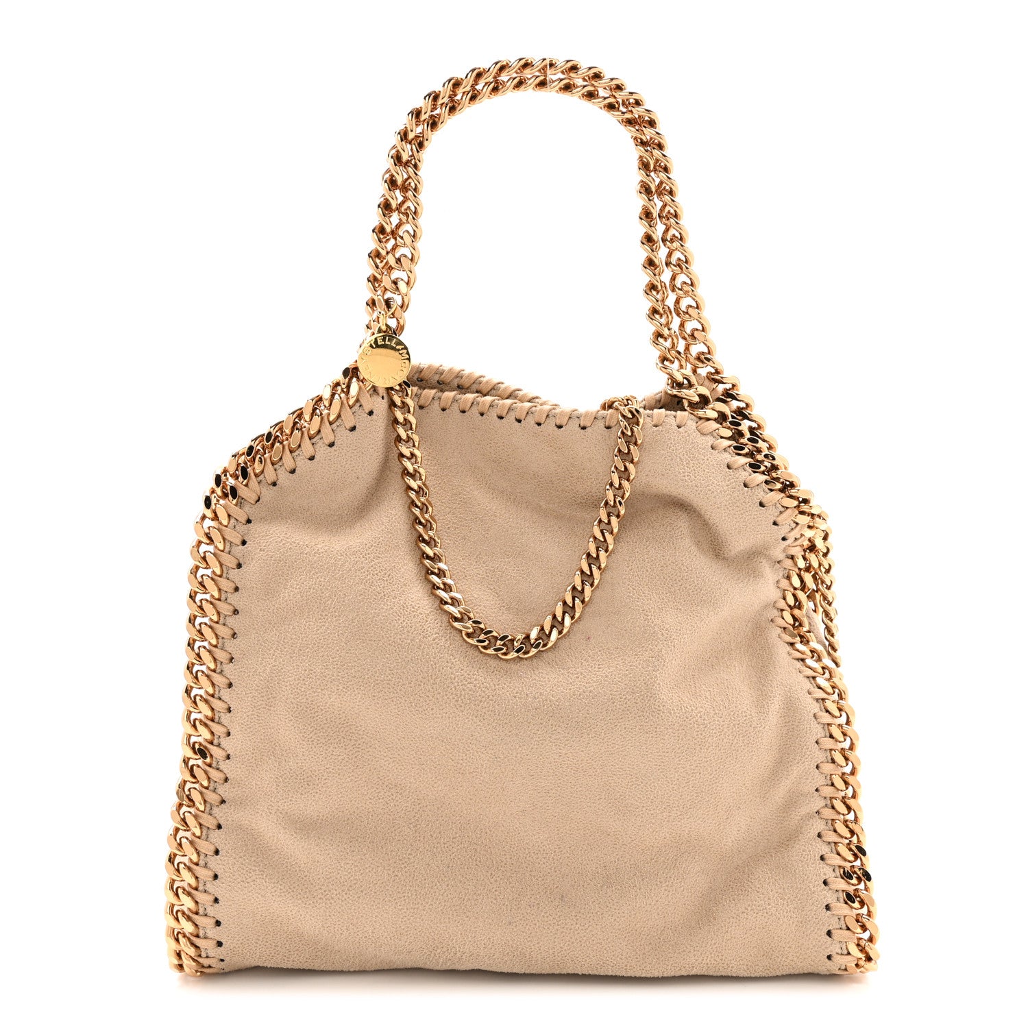 Stella McCartney Shaggy Deer Mini Falabella Fold Over Tote Beige 1 of 13