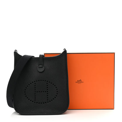 Hermes Taurillon Clemence Evelyne TPM Black 10 of 10