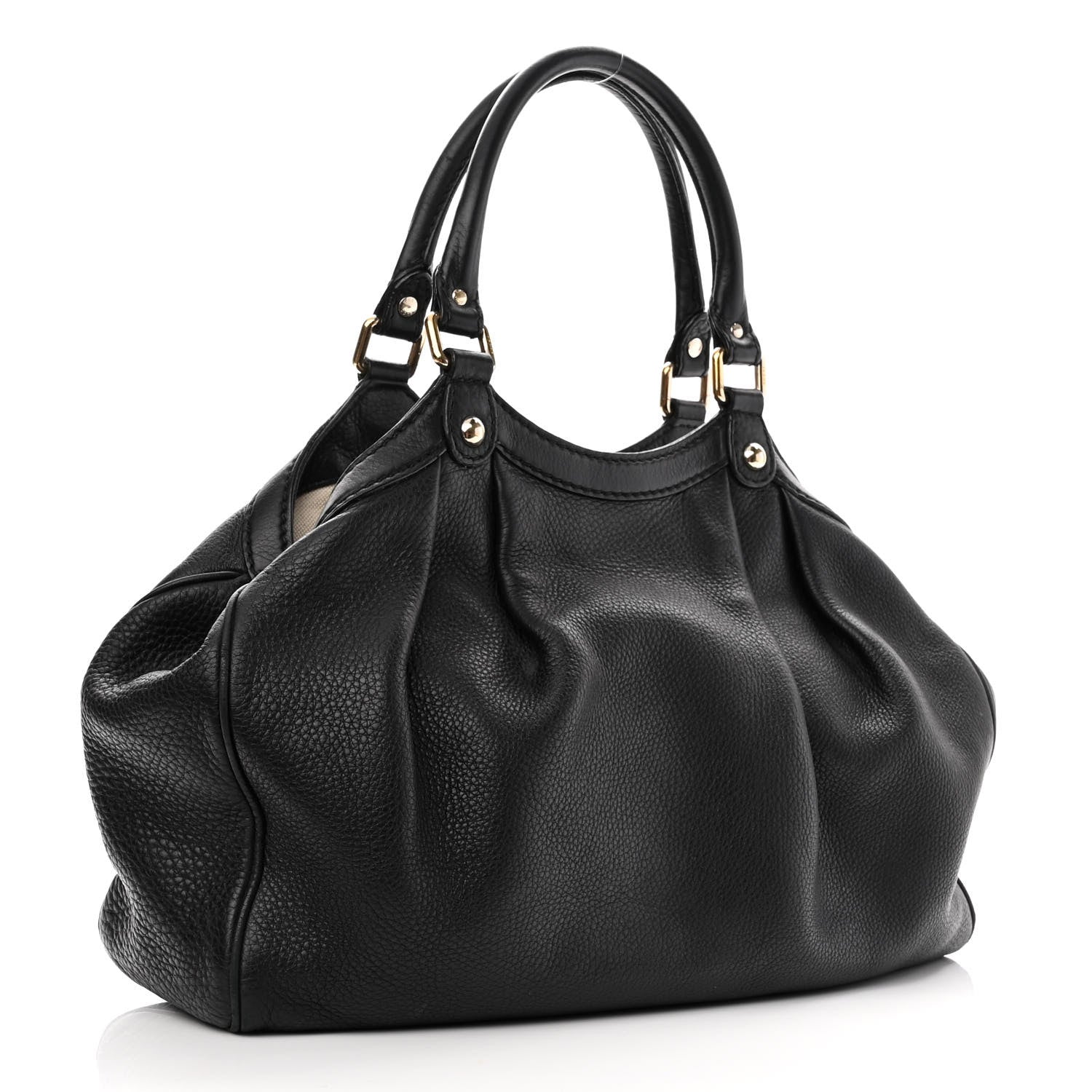Gucci Calfskin Medium Sukey Tote Black 2 of 13