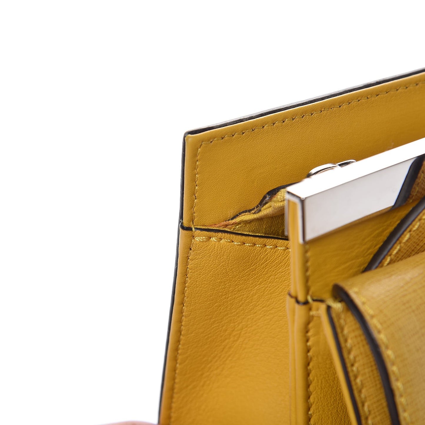 Vitello Elite Flamingo Mini Demi Jour Shoulder Bag Mustard