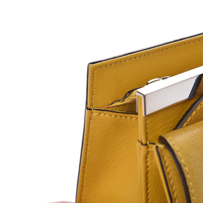 Fendi Vitello Elite Flamingo Mini Demi Jour Shoulder Bag Mustard 9 of 9