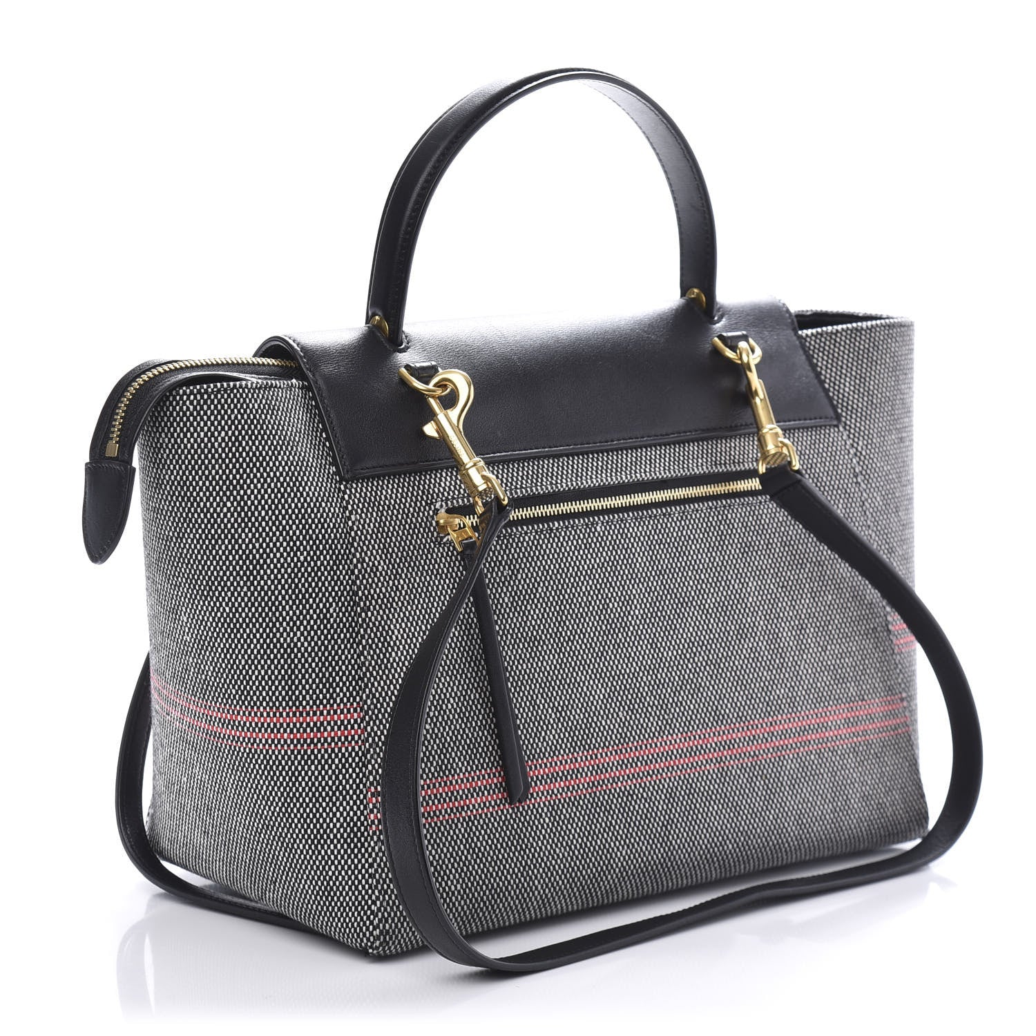 Celine Cotton Canvas Calfskin Mini Belt Bag Black 3 of 9