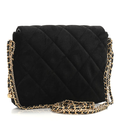 Chanel Velvet Quilted Crush On Chains Flap Bag Black 3 of 9