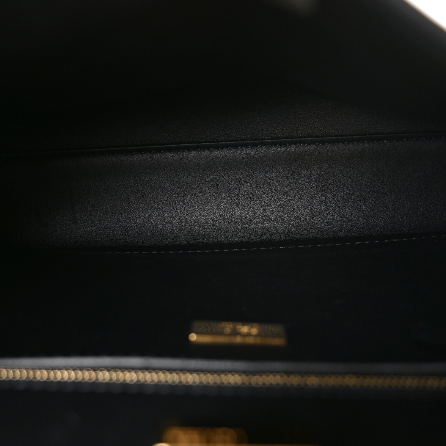 Fendi Vitello Tahiti Burro Medium Peekaboo Iconic Essentially Satchel Tortora Black 5 of 10