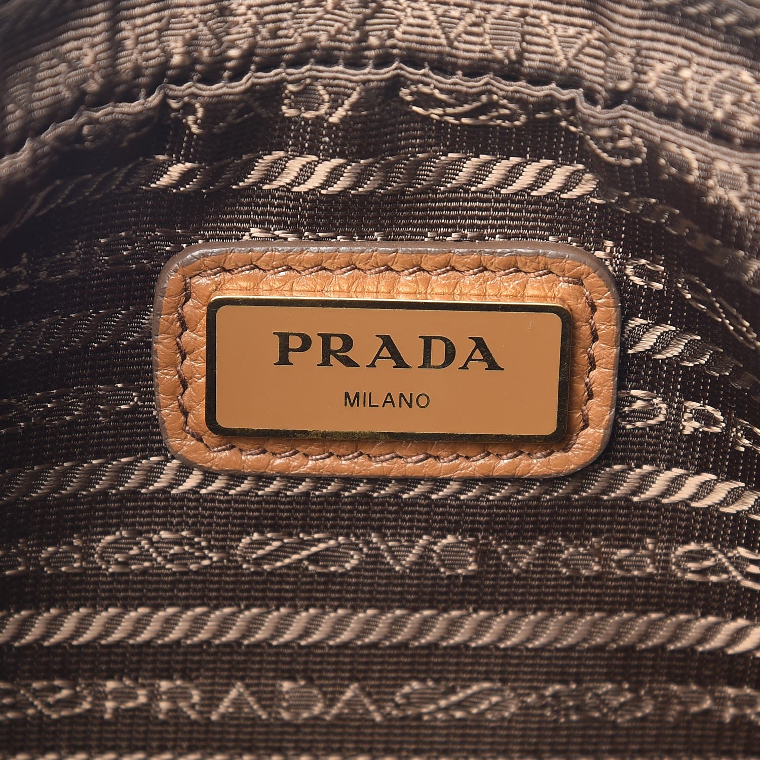 Prada Vitello Daino Medium Double Zip Shoulder Bag Cannella 7 of 8