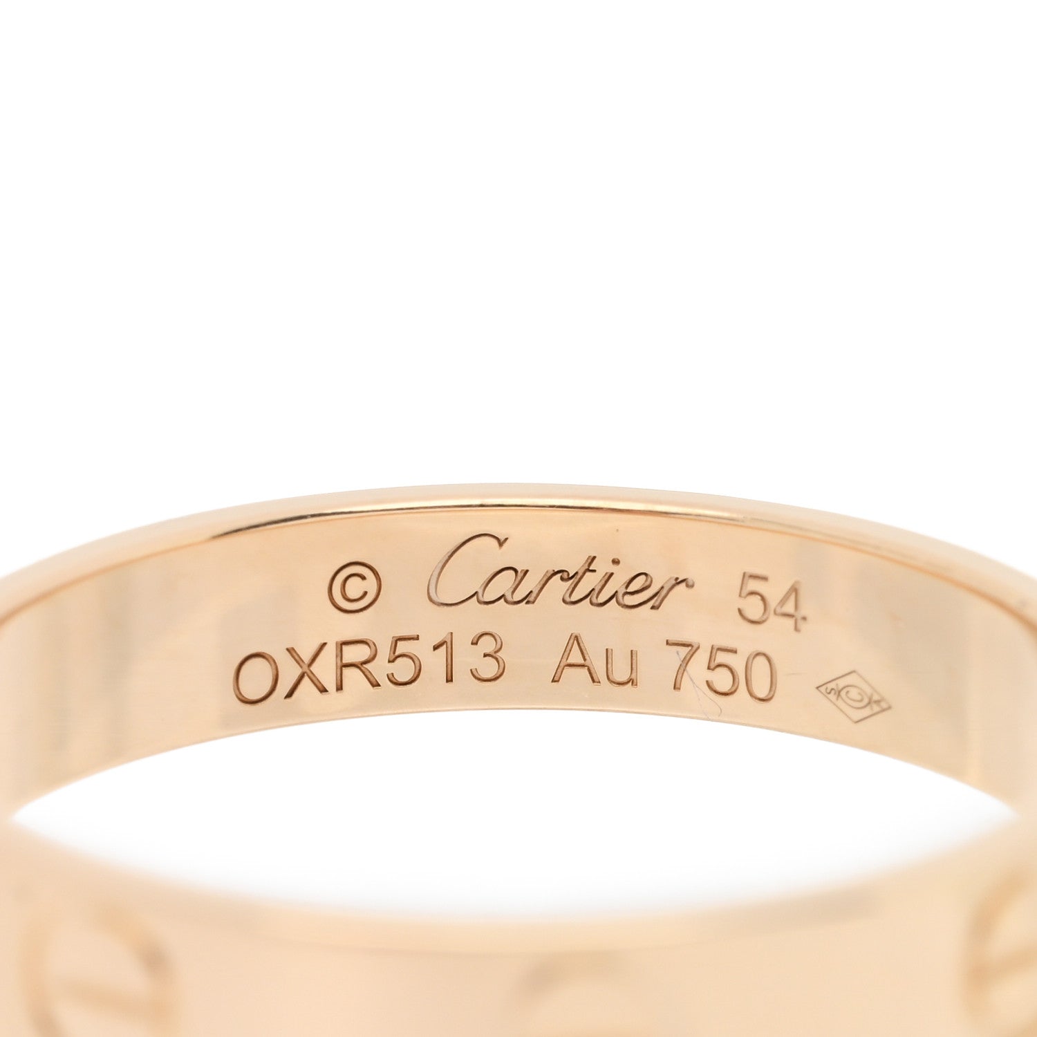 Cartier 18K Yellow Gold 3.5mm LOVE Wedding Band Ring 54 6.75 4 of 5