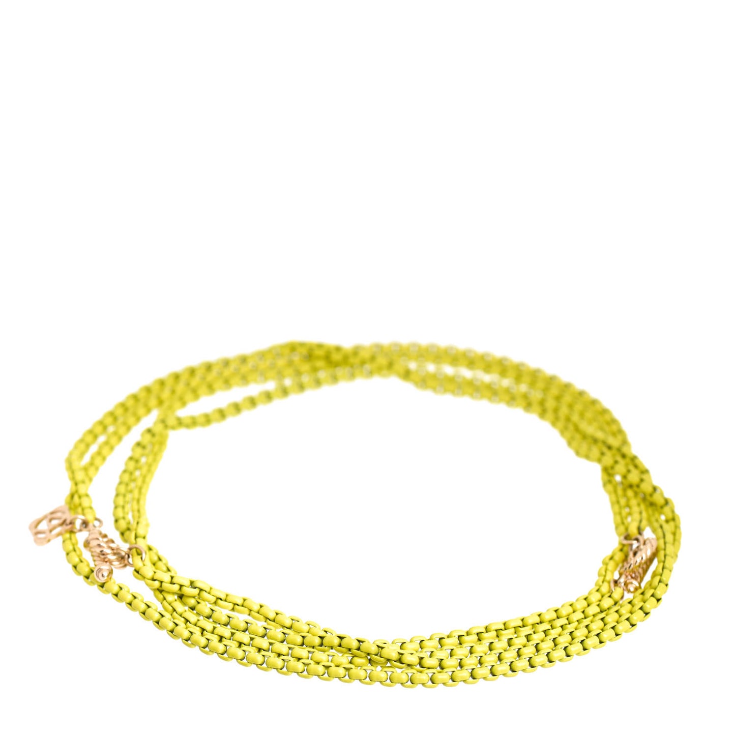 Stainless Steel Acrylic 14K Yellow Gold Bel Aire Chain Necklace Yellow
