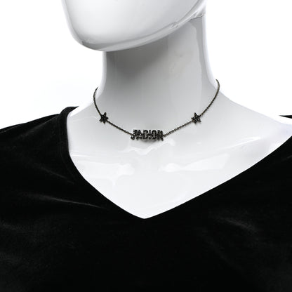 Christian Dior Metal Crystal J'Adior Choker Necklace Black 2 of 6