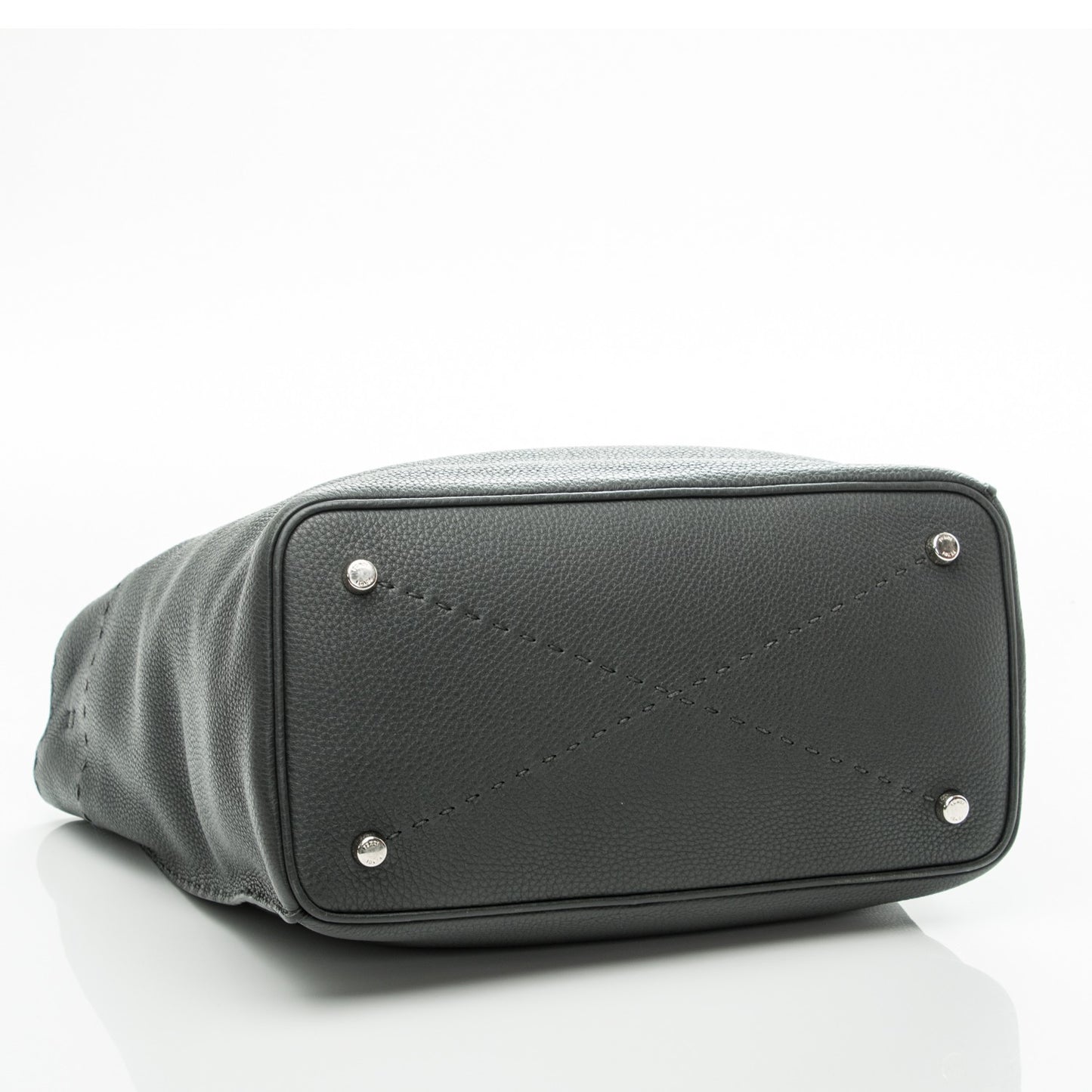 Cuoio Romano Selleria Large Anna Bucket Bag Asfalto